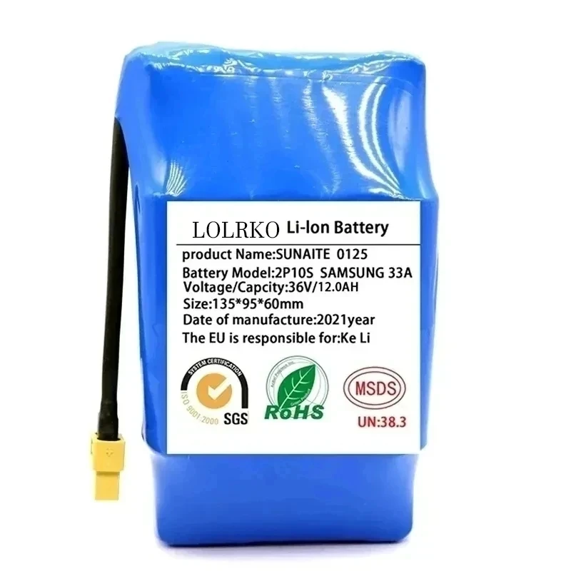 Imagem -02 - Bateria Li-ion para Scooter Twist Bateria de Carro 36v 18650 10s2p 12000mah 42v 100 Novo