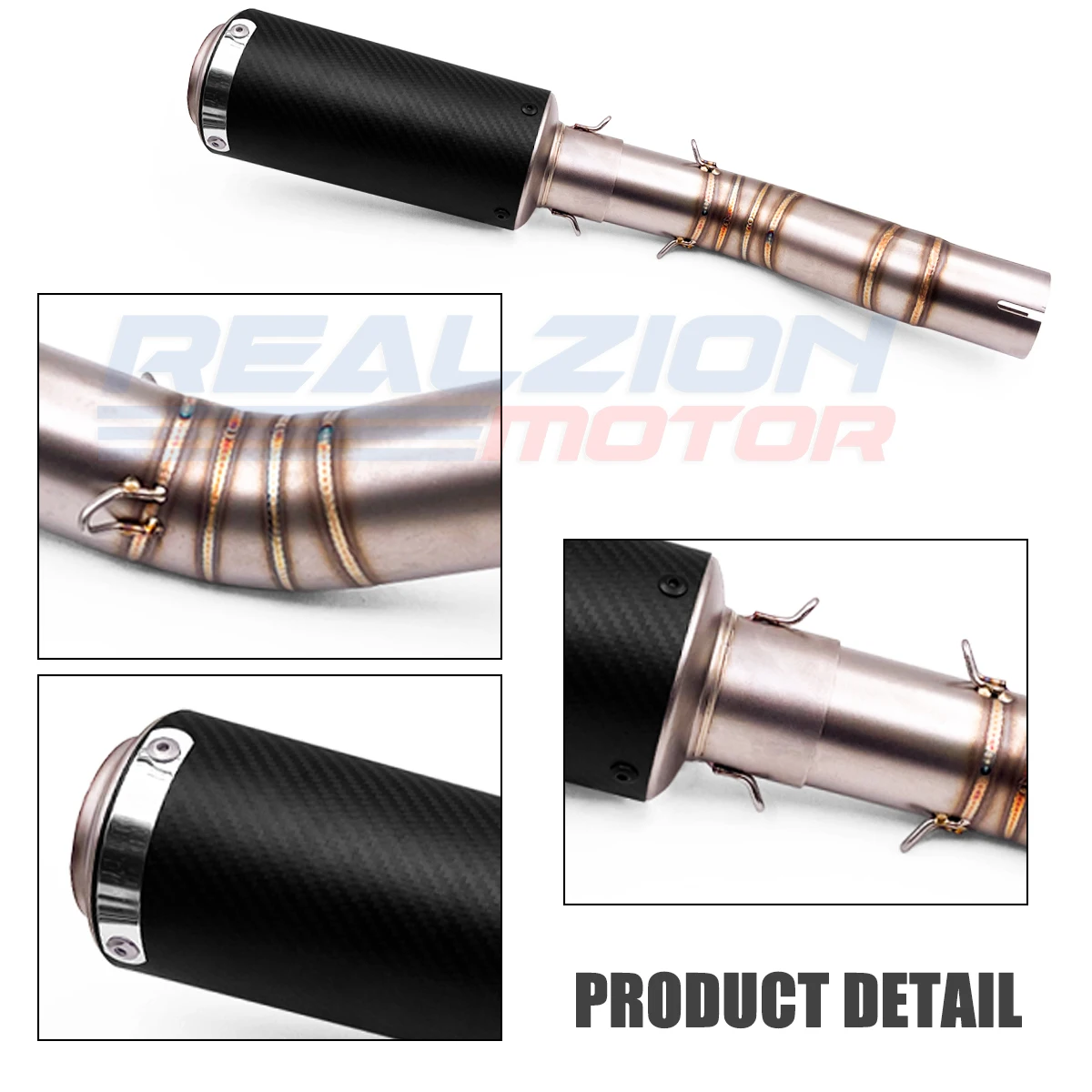 BDJ GSXR 1000 K5 K6 Exhaust Pipe Set Exhaust Muffler Escape Link Pipe Tailpipe Middle Pipe For Suzuki GSXR1000 2003-2006 K3