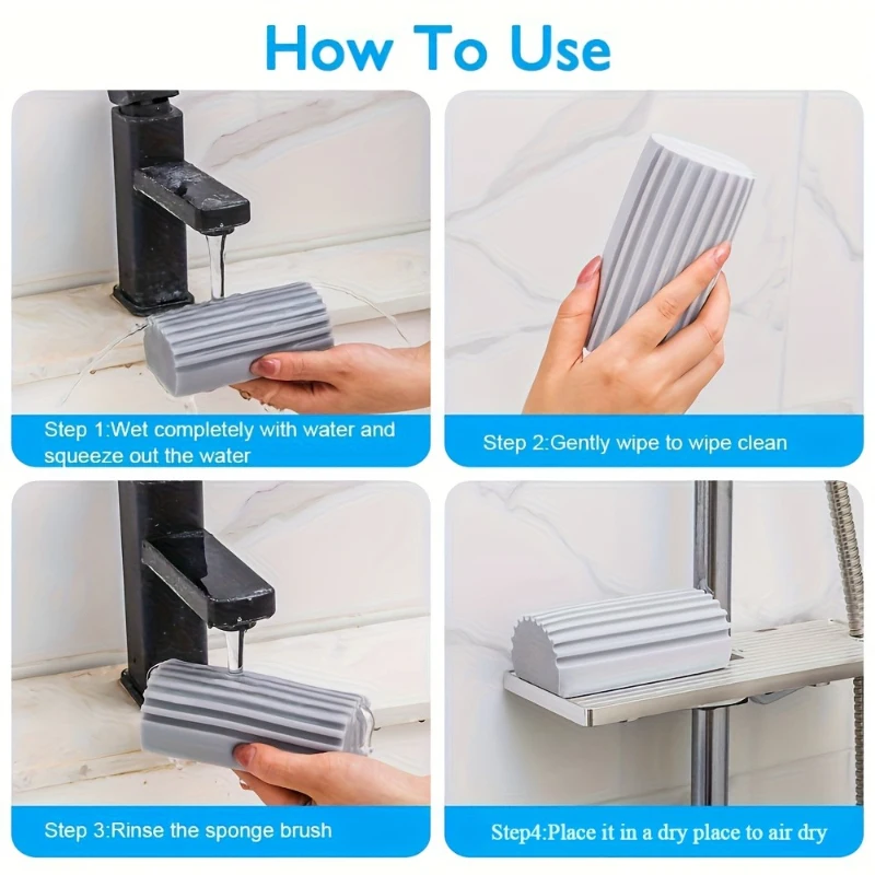 1Multifunctional Water Absorption and Dust Removal Device PVAMagic Cleaning Sponge, High-density Multifunctional Scrubbing Pad,