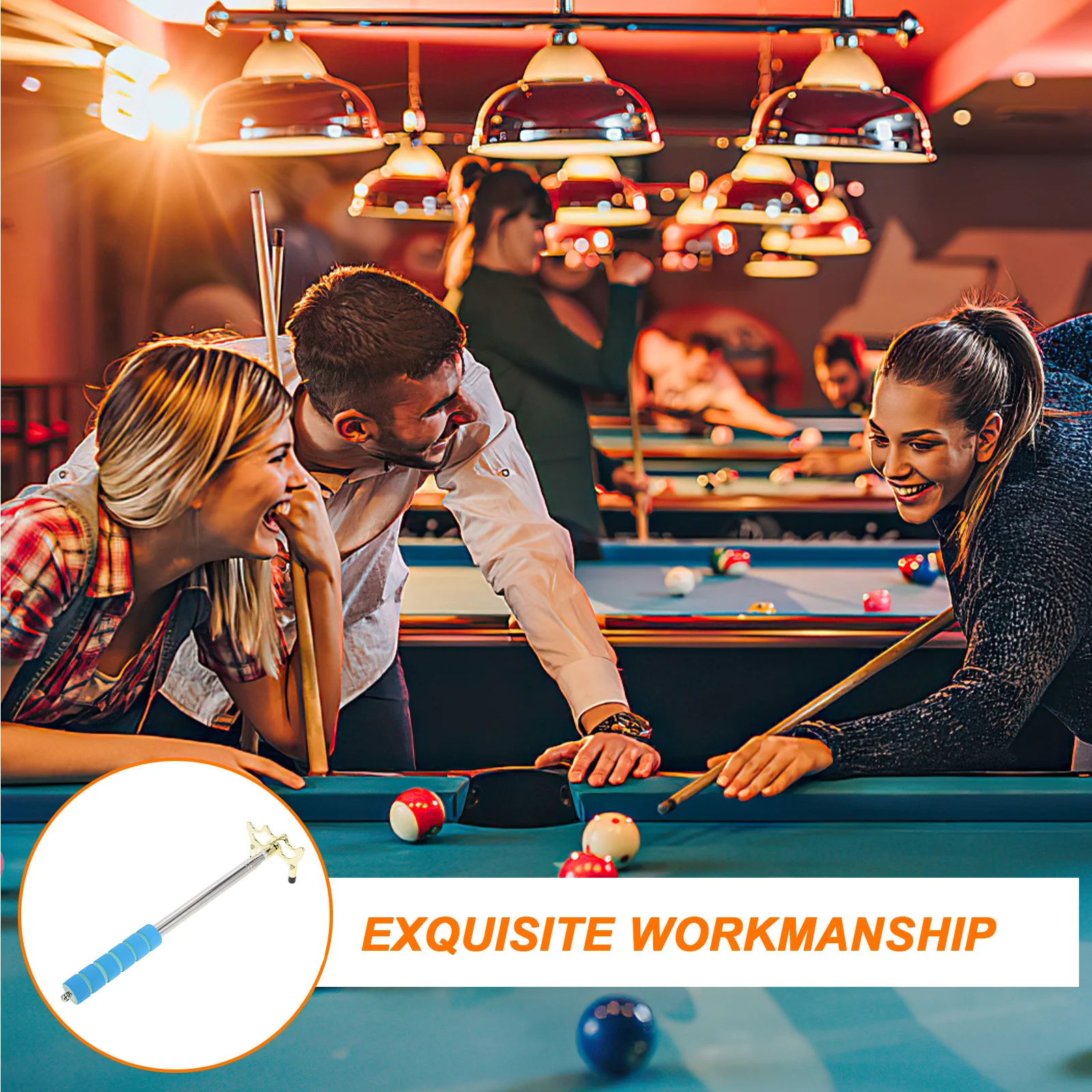 Intrekbare Biljartkeu Stand Verstelbare Brug Hoofd Pool Cue Brug Speltafel Accessoire Beugel