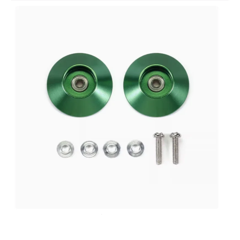 TAMIYA four-wheel drive accessories limited edition green 19mm aluminum saucer guide wheel 95609