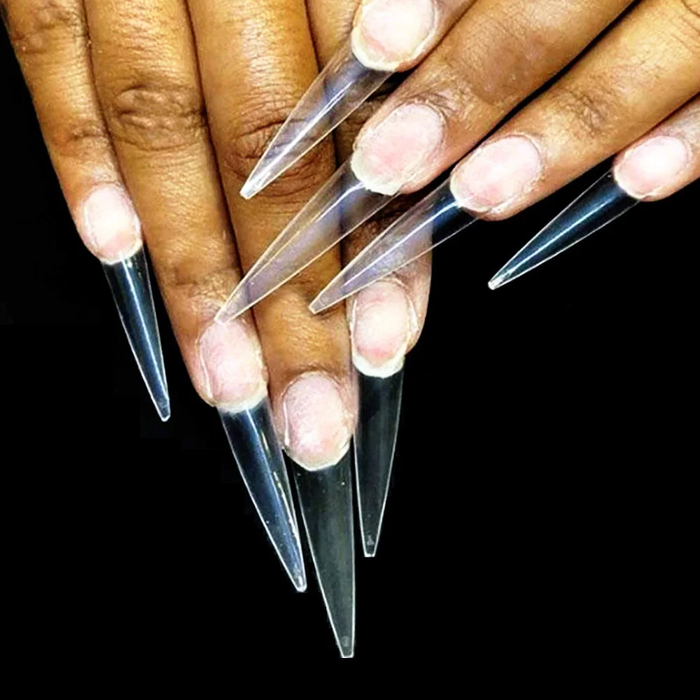 600pcs Fake Nails Complement Single size 4 5 6  Stiletto French False Nail Tips