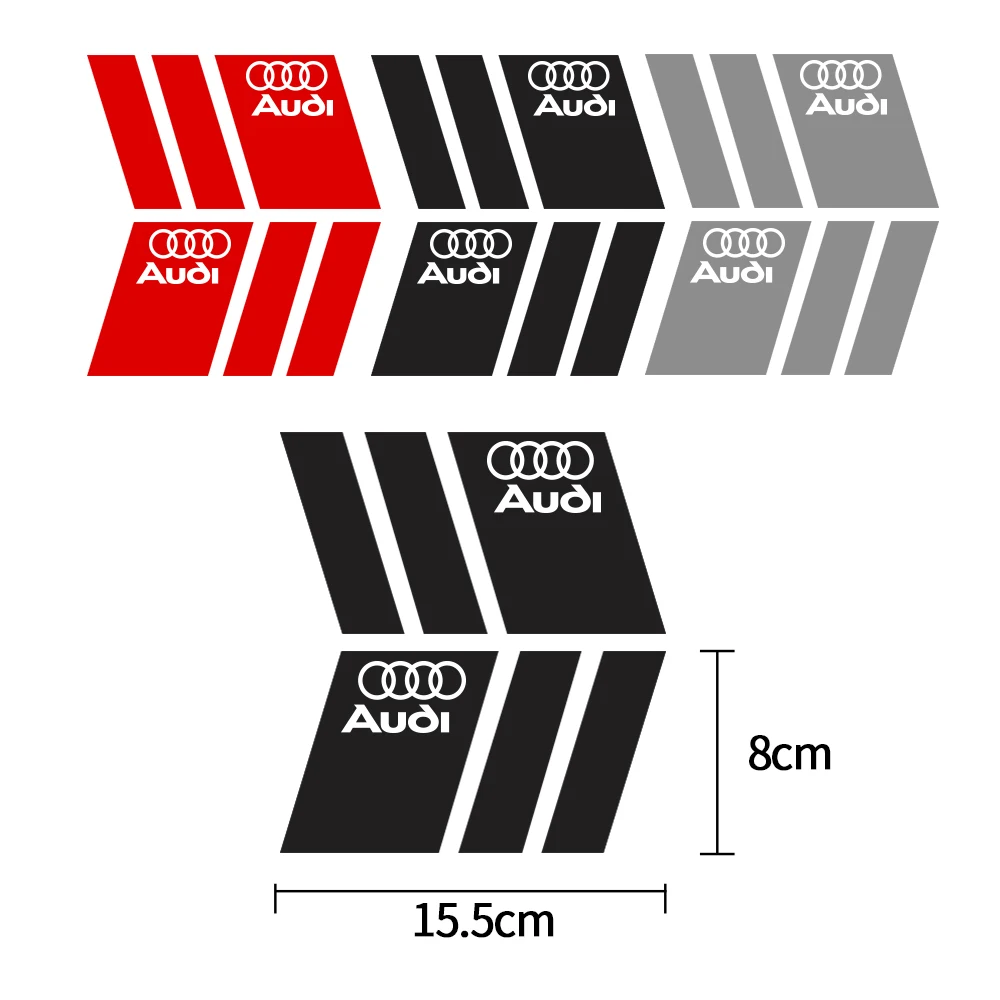 

1 pair Car Body Trunk Window Decoration Decals Stickers For Audi A3 A4 B8 8P B9 8V B6 A5 B7 A1 A2 A6 C6 Q3 Q5 Auto Accessories