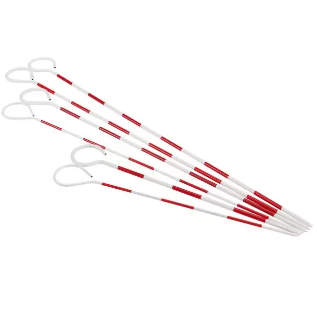 Red and White Varies Size of Se co Spring Steel Chaining Pin Pole Set for Land Surveying