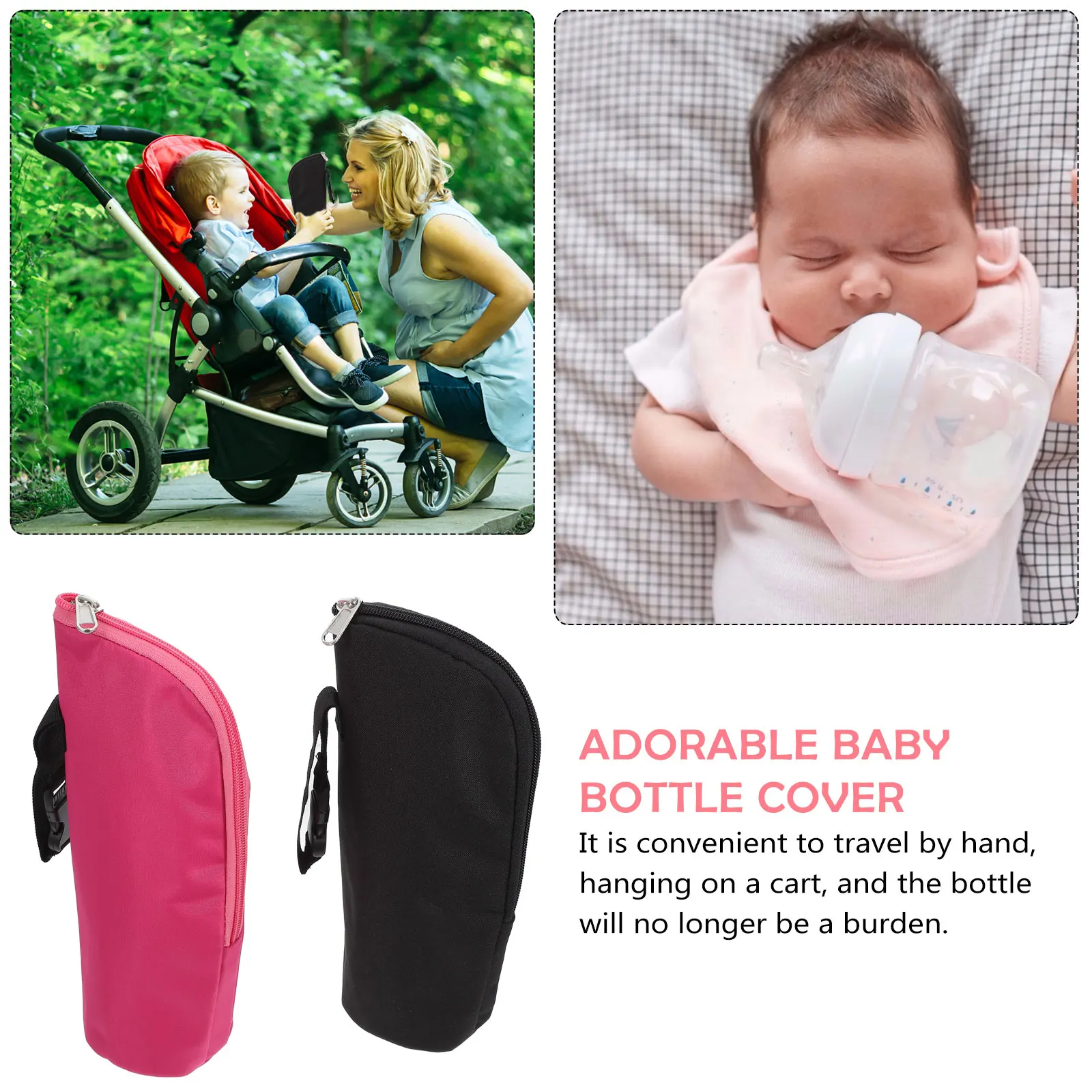 2 pezzi di copertura per bambini protezione per il latte materiale di stoffa bottiglia forniture per la scuola materna manica impermeabile forniture per la scuola materna manica per bottiglia