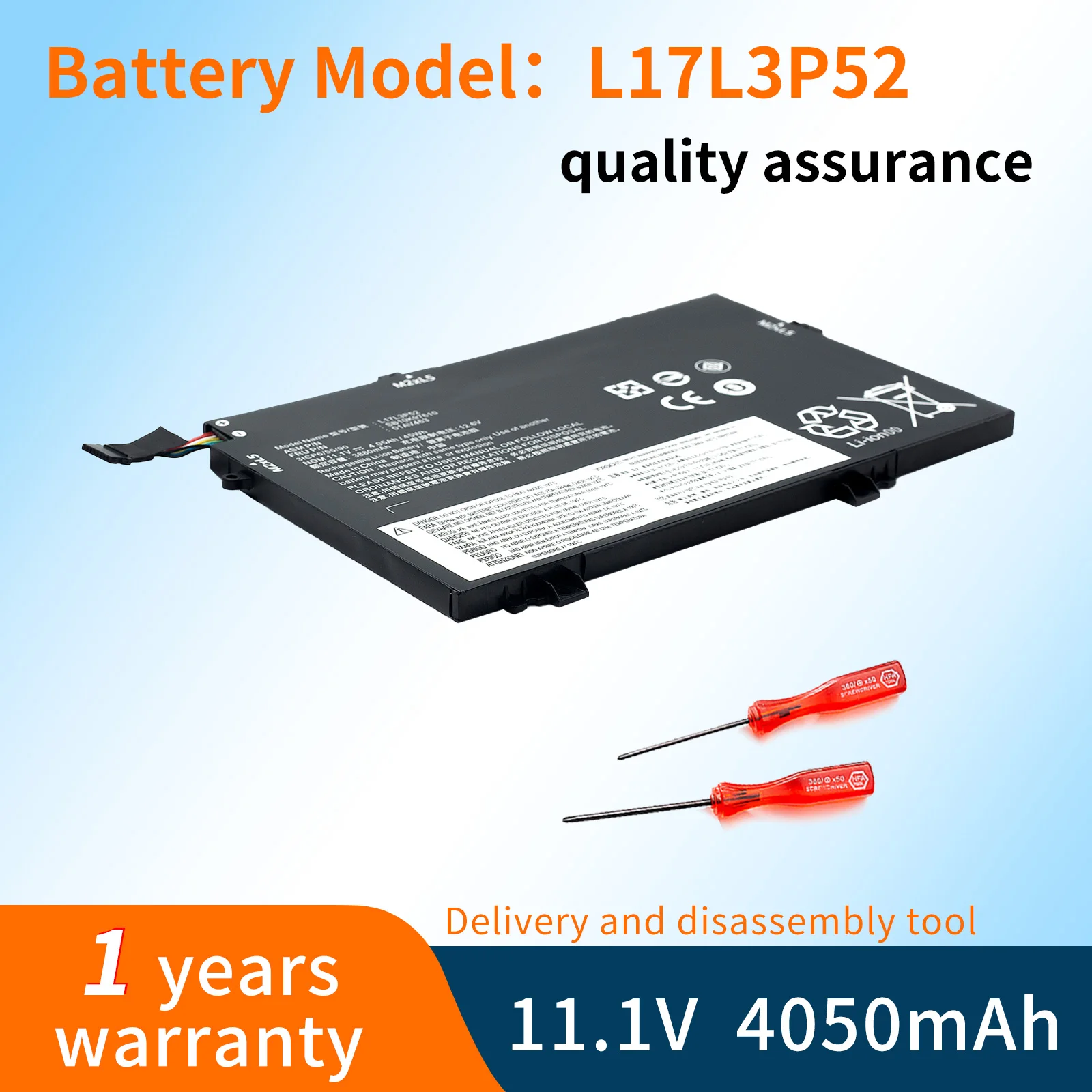 

BVBH L17L3P52 Battery For Lenovo ThinkPad L470 L480 E480 E580 L580 L590 Series L17C3P52 01AV466 01AV463 L17M3P53 11.1V 45WH