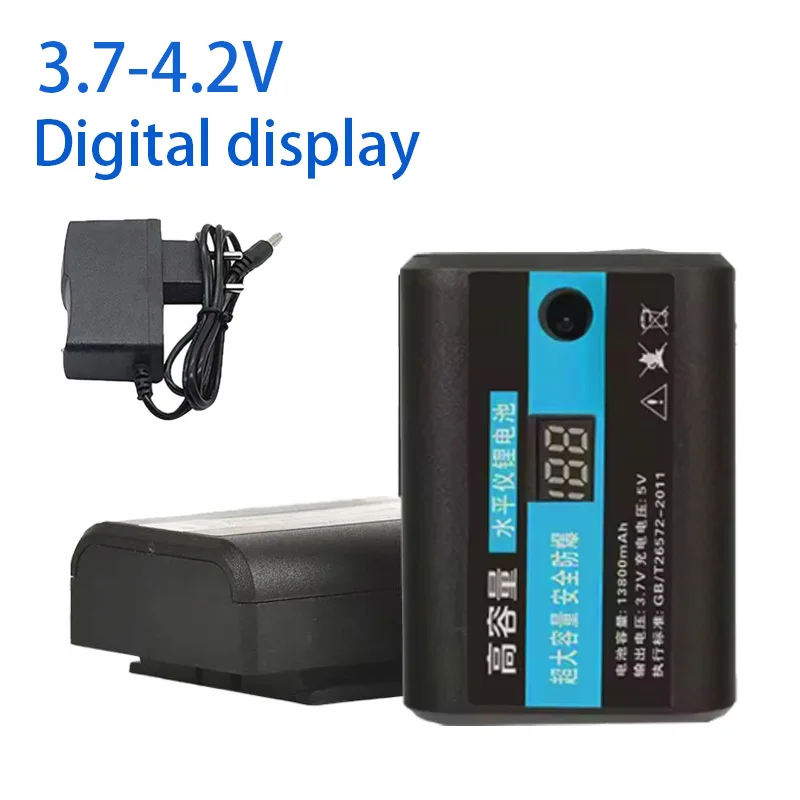 13800mAh 3.7V Chargeable high power battery Laser level 360 building tools for levelling 3D 12 line powerful green laser level