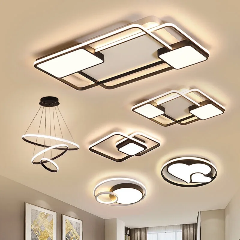 Modern LED Ceiling Lights Remote Dimming Ceiling Lamps for Living room kitchen Bedroom Indoor LED Chandeliers Lighting Fixtures