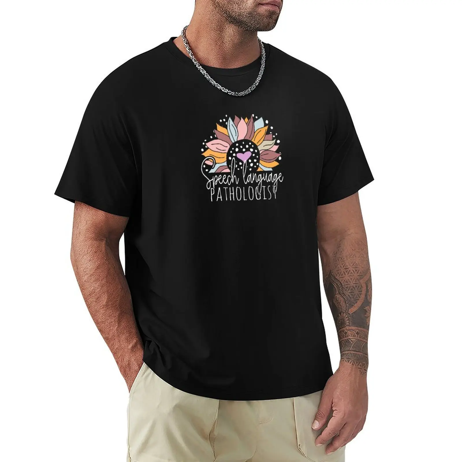 

Cute Sunflower Speech Language Pathologist T-Shirt T-shirts oversize customs design your own man t shirt vintage t shirt men