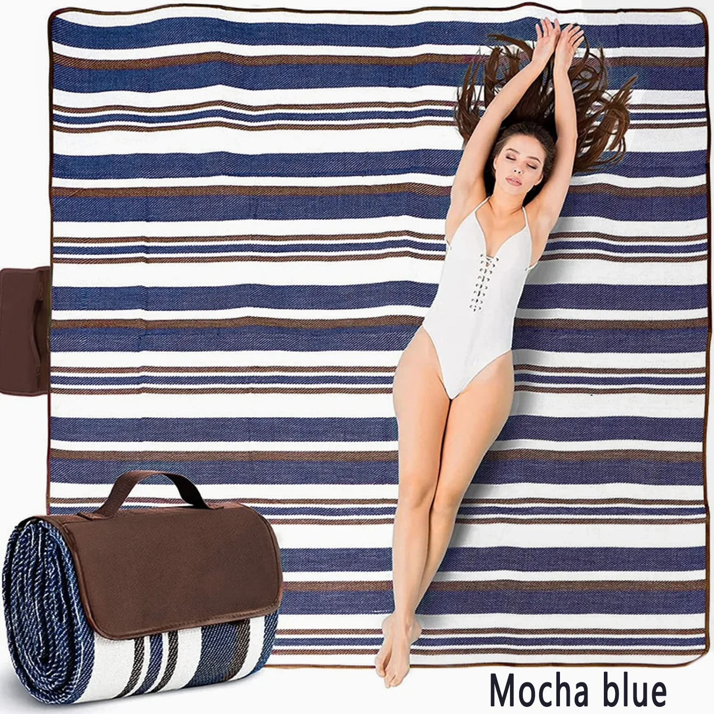 Extra Large Picnic Blankets, Waterproof Sandproof Foldable Outdoor, Fashion Handy Tote, Beach Mat for Spring Summer Campingnkets