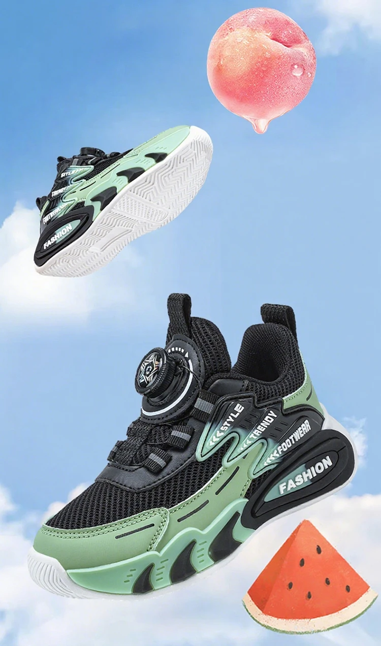Leichte, atmungsaktive Kinder-Freizeitschuhe für Jungen im Alter von 5–16 Jahren, Sport, Laufen, rutschfest, bequem, flach, für den Außenbereich – Detail 9