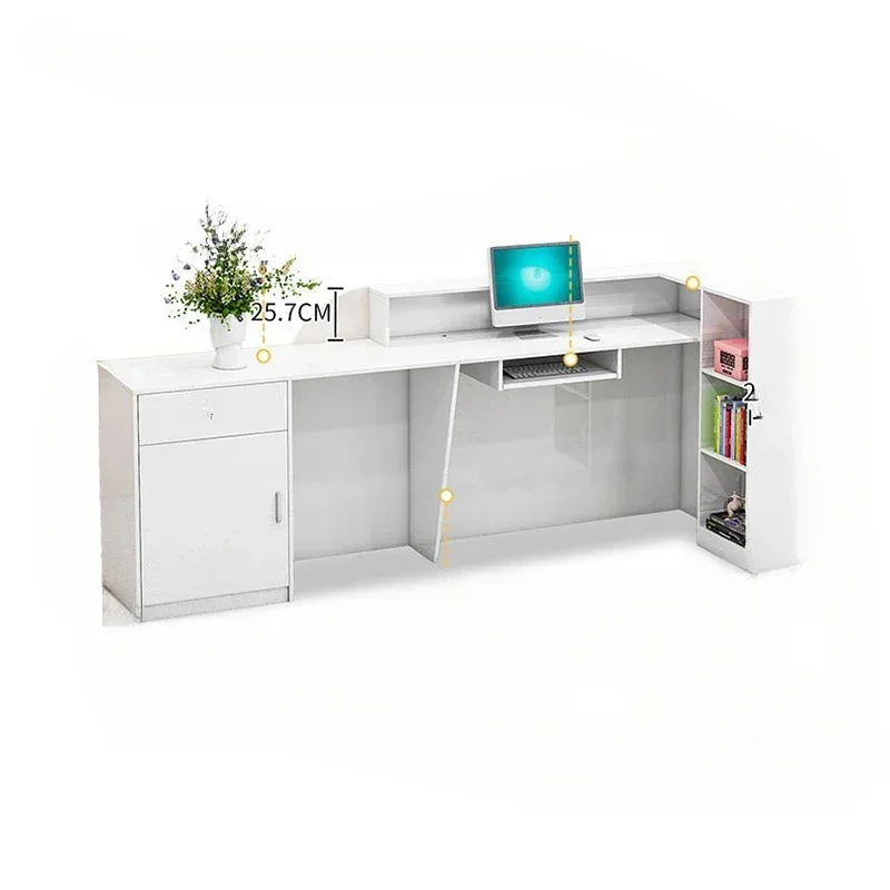 

Luxurious Modern Paint Reception Desks Beauty Salon Reception Counter Minimalist Creative Education Institution