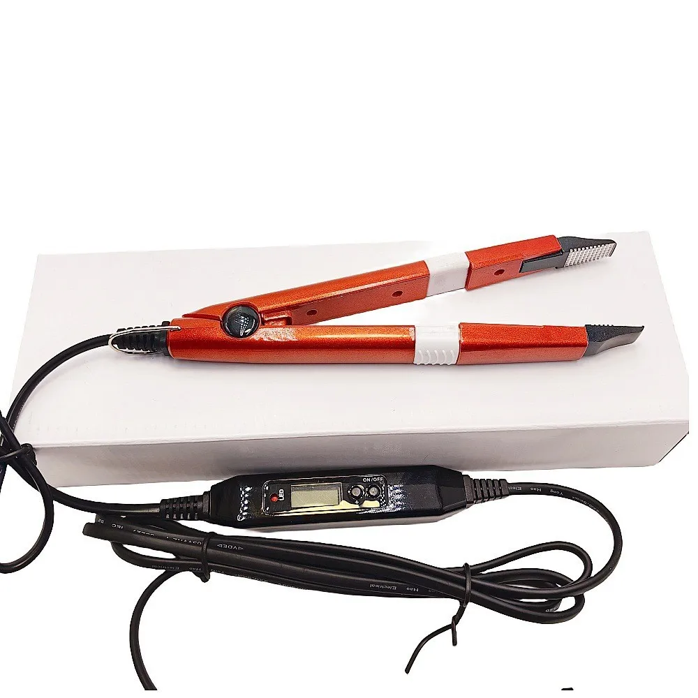 LCD Digital Temp Control V-type Hair Remover Mini Real Hair Extension Removal Tool