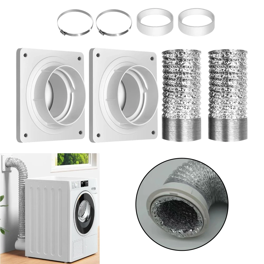 

Exhaust Adapter Dryer Vent Connector Home Dryer Installation All Necessary Hardware Included Double-layer Aluminum Foil Hose