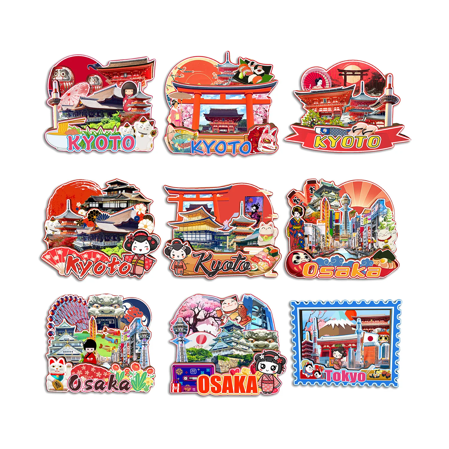 

Магнит для холодильника Tokyo Osaka Kyoto