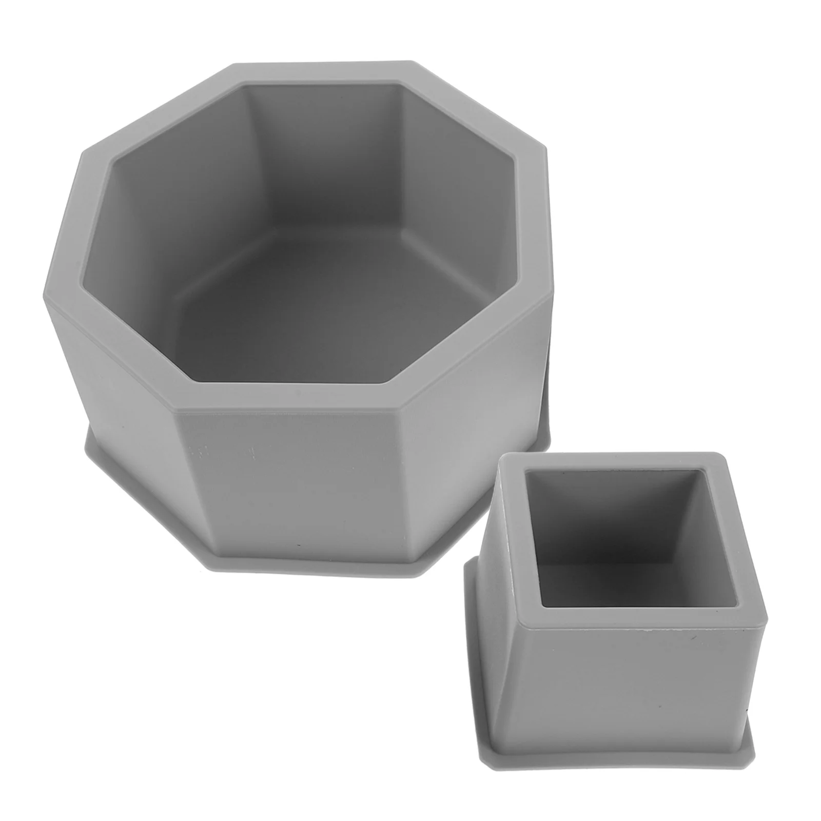 2개 실리콘 콘크리트 몰드 키트, 시멘트, 점토, 석고 화분, DIY 공예 프로젝트, 작은 다육식물용 기하학적 디자인
