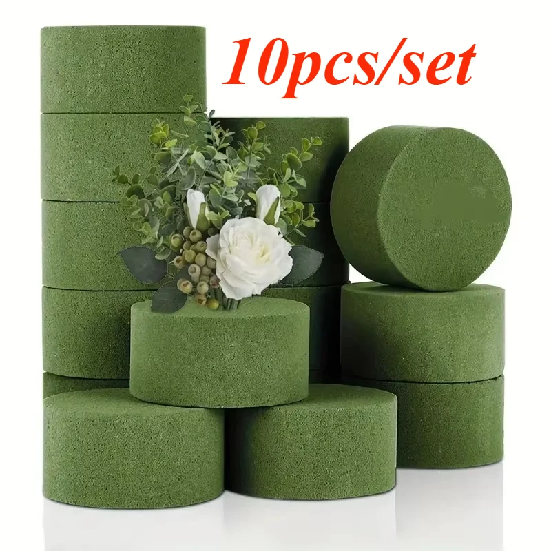 10Pcs DIY Floral Foam Block Flower Packing Absorbing Home Garden Green Flower Foam Fresh Wedding Garden Home Decoration