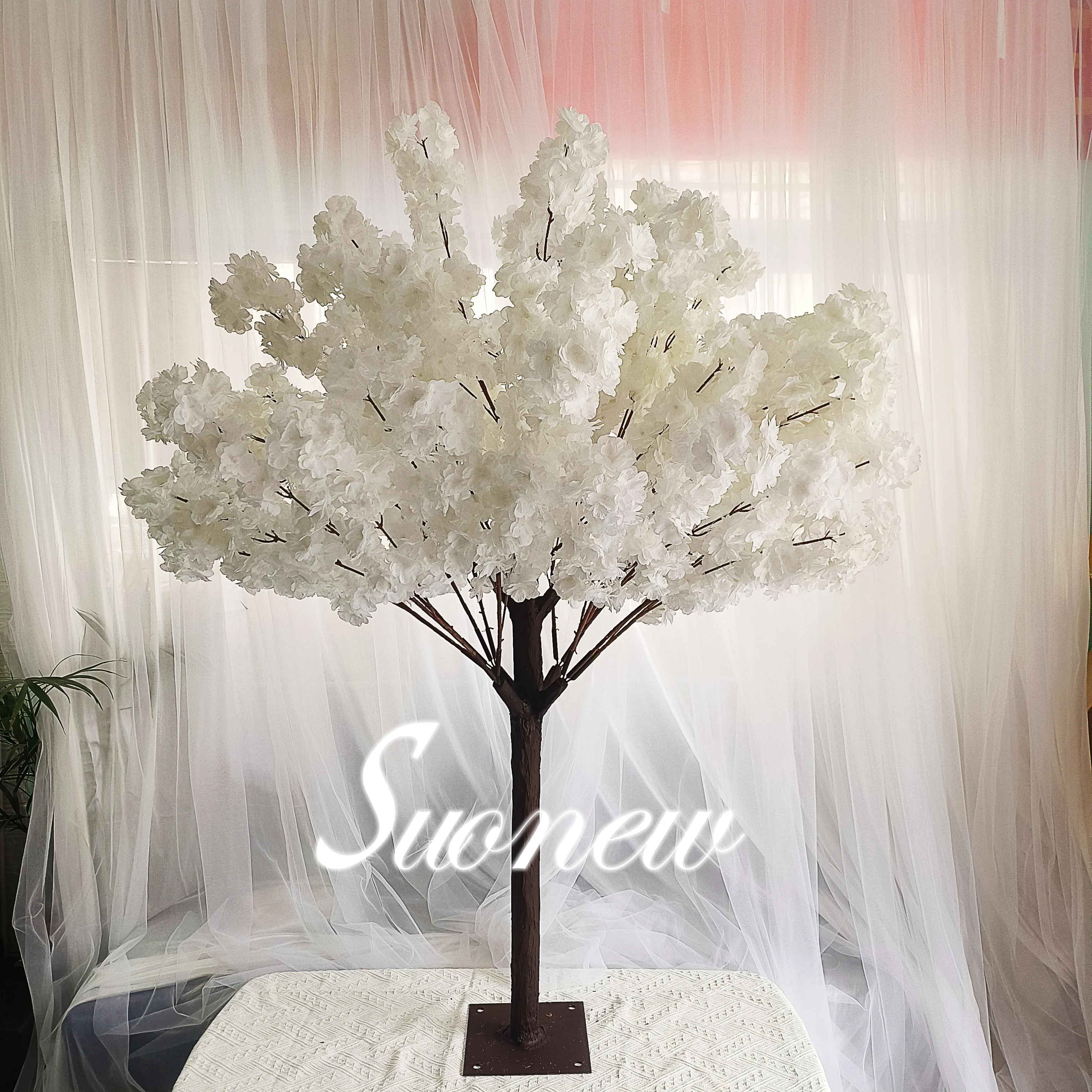 SN-TG003 150cm 5feet Thickness Hanging  Latest wedding table centerpieces artificial cherry blossom tree