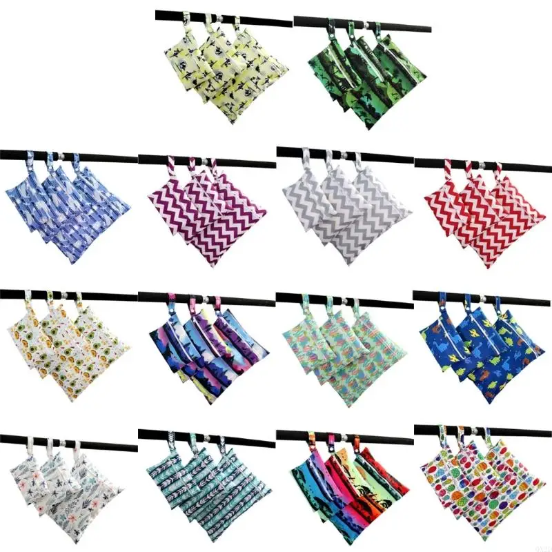 QX2D 3 pezzi borse bagnate sospese Borsa porta pannolini tascabile multifunzionale