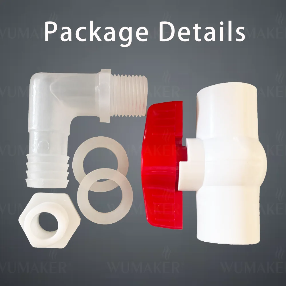 1 Set Water Tank Valve Drain Switch Hose Connector Flow Regulation Elbow G1/2 inch DN15 Thread Plastic Garden Irrigation Poultry