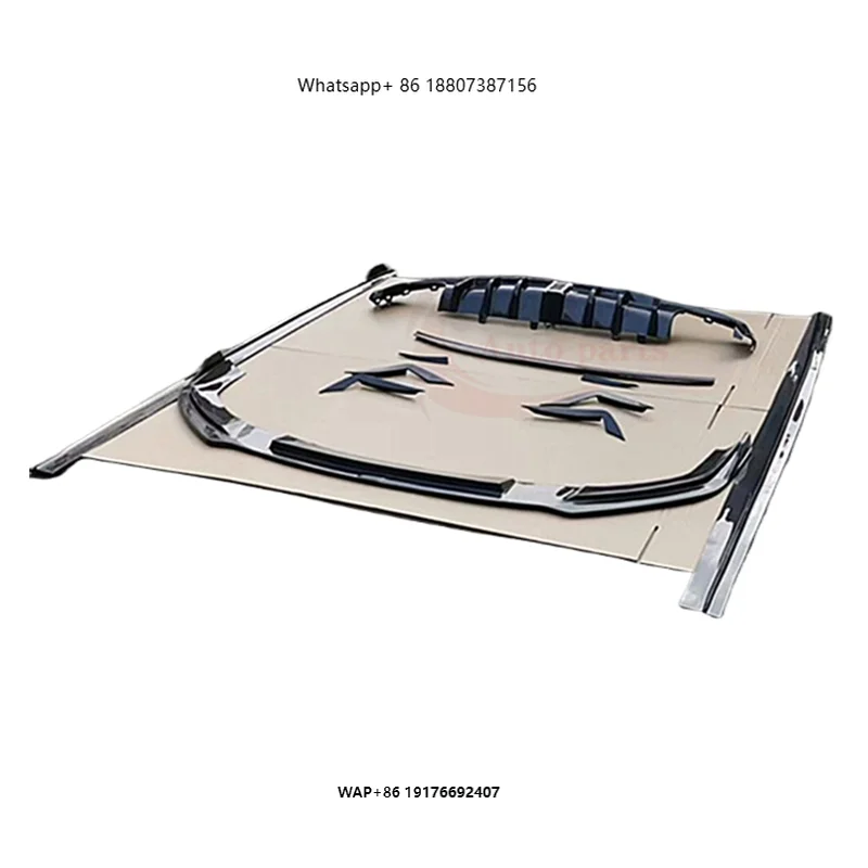 

YL style carbon fiber front bumper lip side skirt wrap around the rear diffuser wing forAudi A7 C8 2019-2021