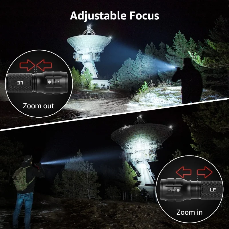 LED Flashlights High Lumens,Zoomable, Waterproof,Adjustable Brightness Flash Light for Outdoor Tactical & Camping Accessories