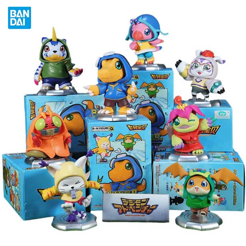 Bandai Digimon Gachaแคปซูลกล่องตาบอดชุดตุ๊กตาPatamon Agumon Gabumon Piyomon Gashaponอะนิเมะรูปของเล่นสําหรับนักสะสม
