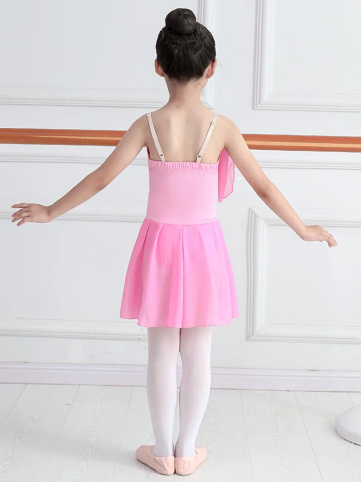 Children Ballet Dress Girls Pink Blue White Chiffon Classical Leotard Ballet Dress For Kids Modern Dance Chinese Sling Dress