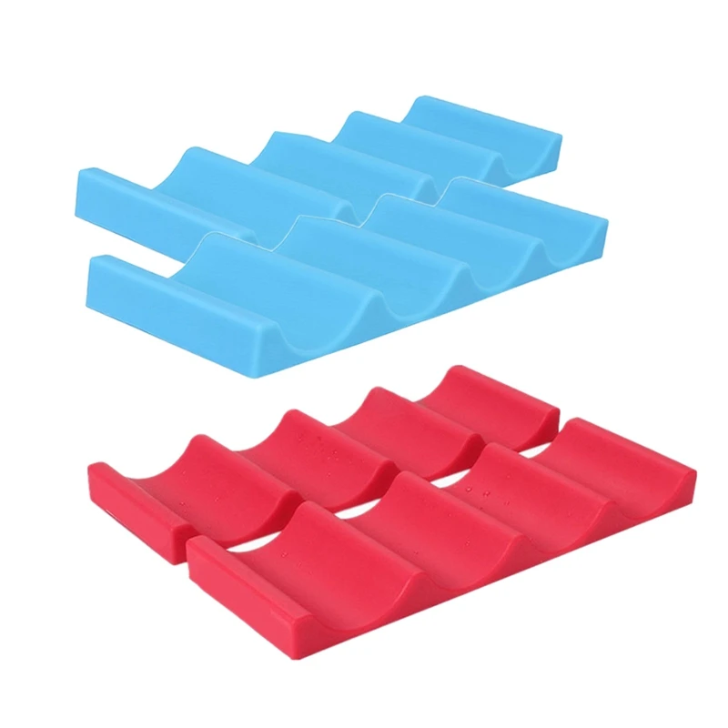 

2Pcs Silicone Fridge Can Beer Wine Bottle Rack Holder Mat Stacking Tidy Tool Kitchen Refrigerator Organizer