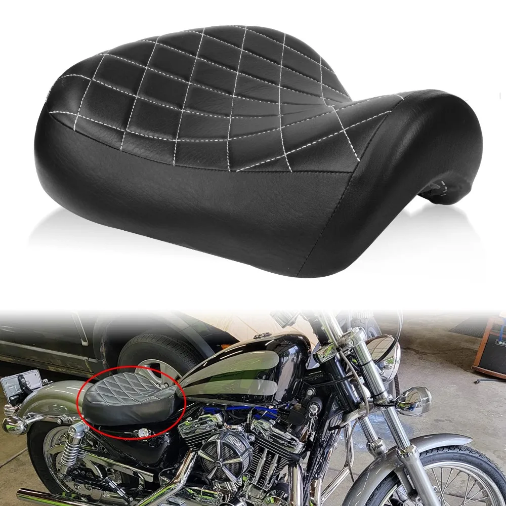 

Motorcycle Sportster Driver Seat Front Rider Driver Solo Seat Cushion For Harley Sportster 883 1200 72 48 1983-2003