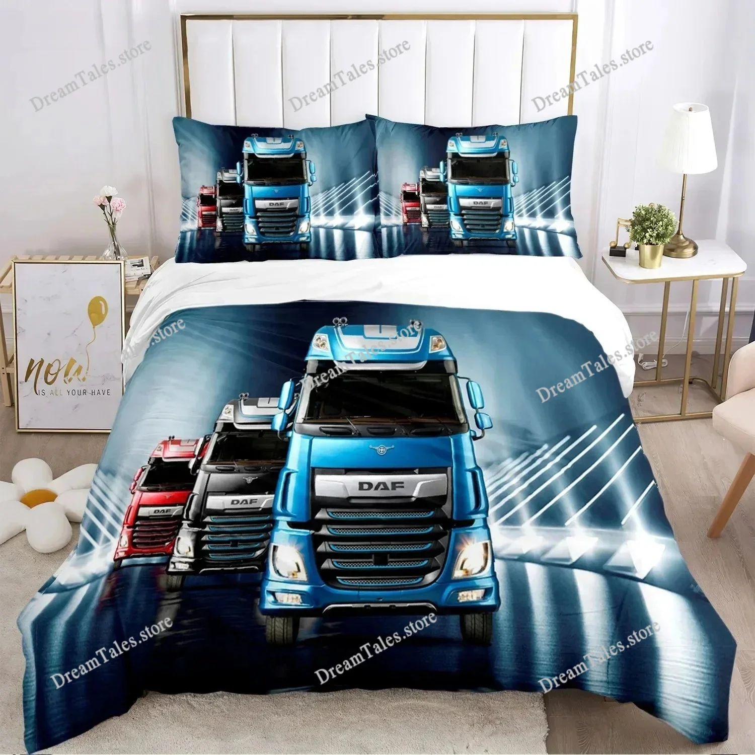 3D Print DAF Truck Logo Bedding Set Boys Girls Twin Queen King Size Duvet Cover Pillowcase Bed Boys Adult Home Textileextile 5