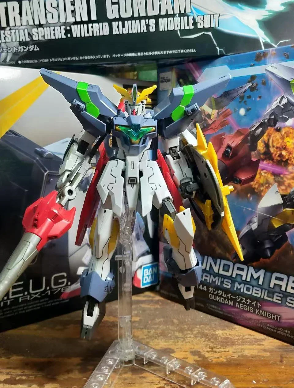 En Stock BANDAI Original Build DIvers Re:RISE 2a temporada GAT-X303K Gundam Aegis Knight HGBD:R 1/144 juguetes de modelos ensamblados regalos