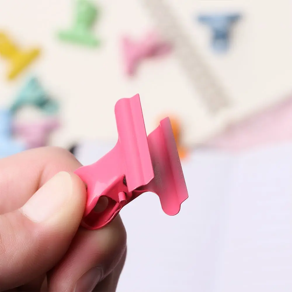 5pcs Cute Decoration Multifunction Candy colors Folder Sealing Clips Note Clamp Baking Paint