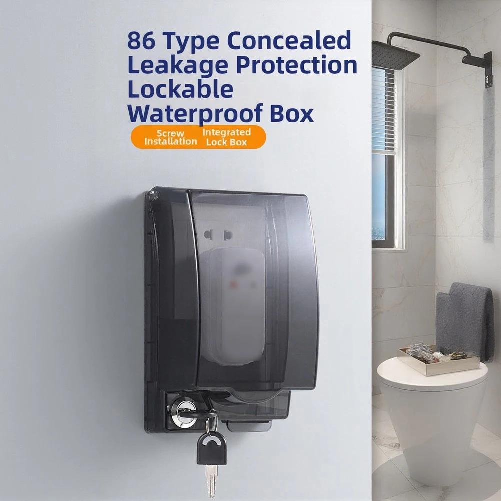 Glue Back Socket Shield Waterproof Socket Cover Robust Design Protection Smooth Face Cleaning Secure Outdoor Electrical Solution