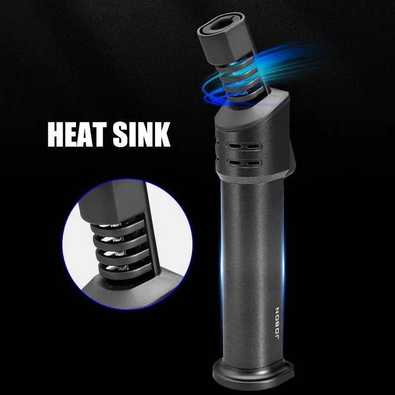 Windproof inflatable straight forward lighter for barbecuing, baking, lighting incense, moxibustion, moxa sticks, cigar lighter