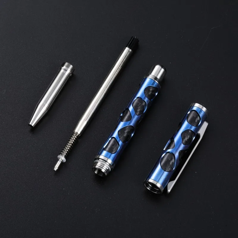 1pc Titanium EDC Pen With Writing Multi-functional Portable Tools Pen Business Office Ball Point Pen