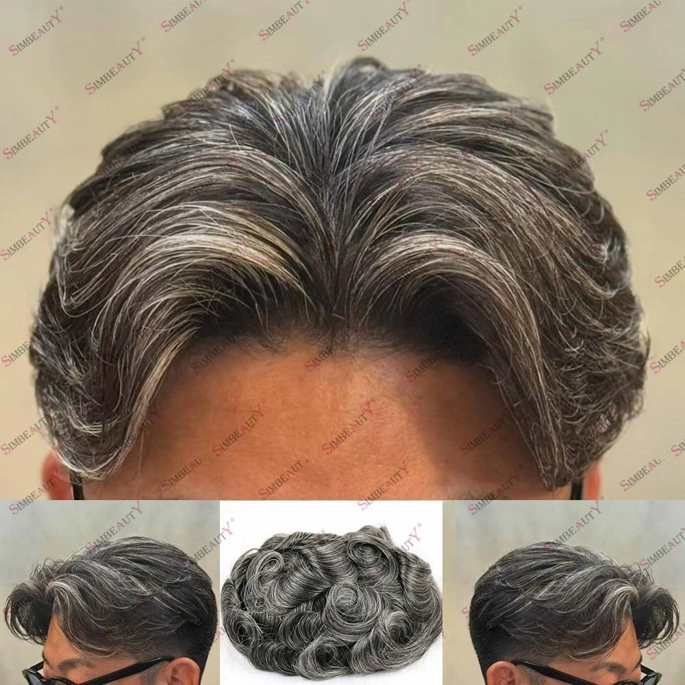 

Супер прочный натуральный волосяной покров 1B40 1B80, мужской парик из человеческих волос, замена волос, капиллярный протез, патчи для волос, легко носить