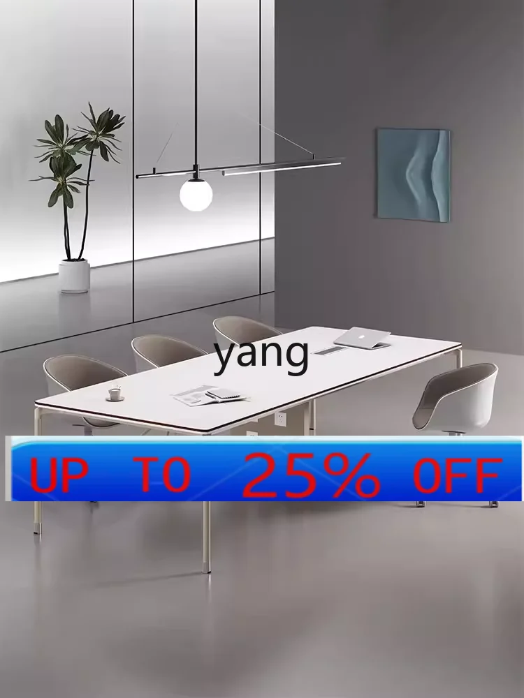 LMM Conference Long Table Simple Modern Small Conference Room Long Simple Table and Chair Combination