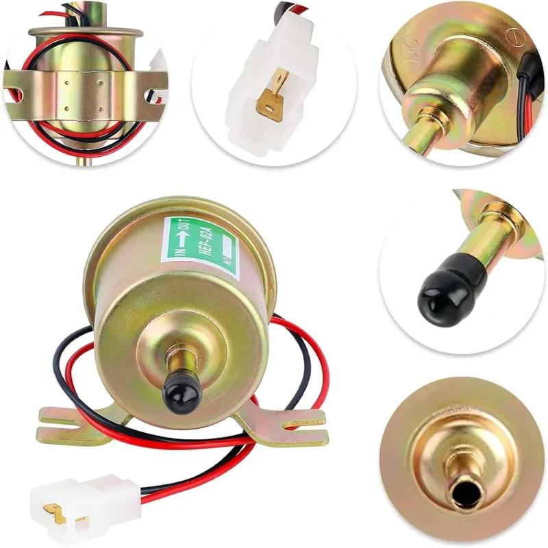 Suitable for motorcycles and off-road motorcycles, 12V/24V electric fuel pump with bolt-connected cable, model HEP-02A