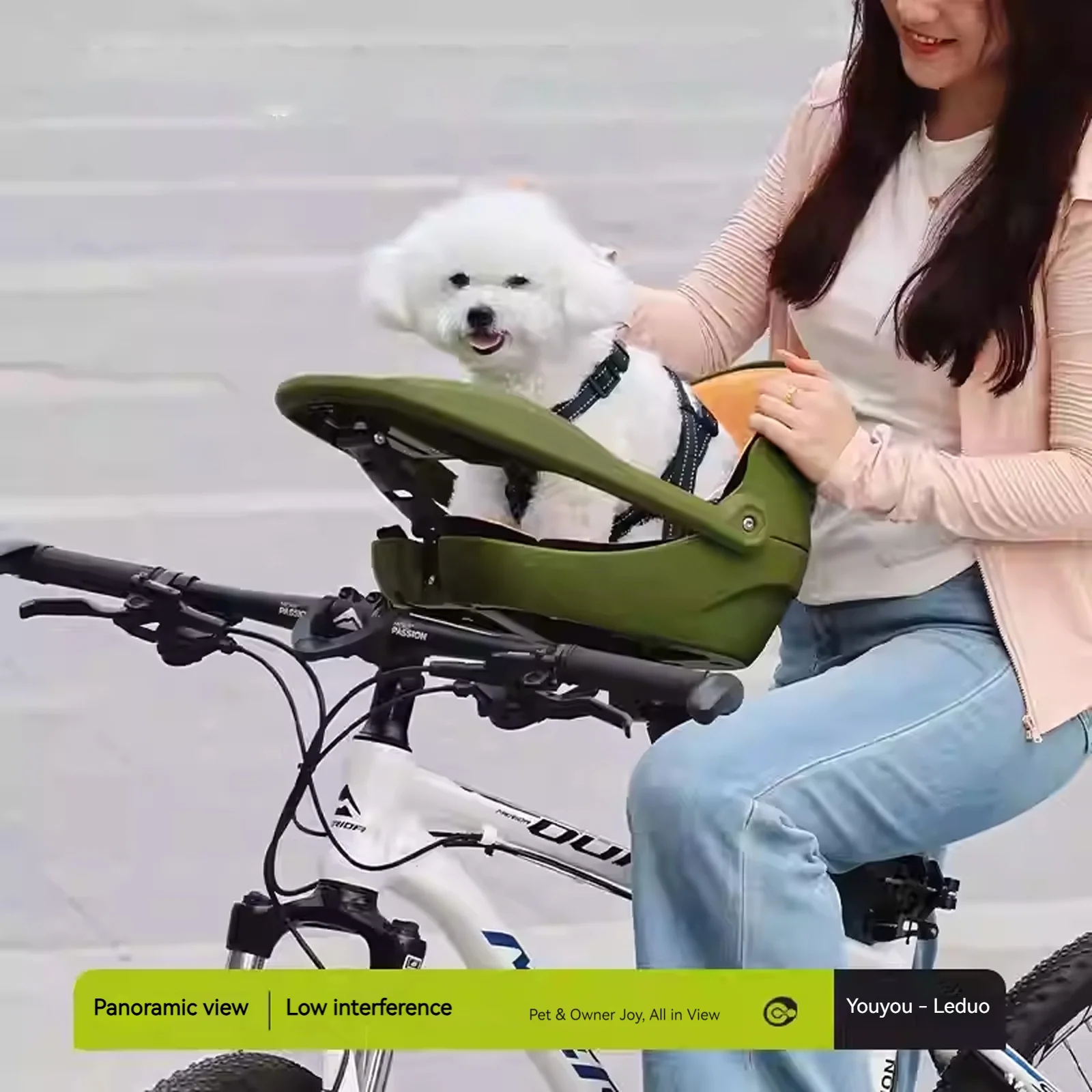 Environmentally friendly pet bicycle seat HDPE material 6.5kg capacity, suitable for small cats and dogs