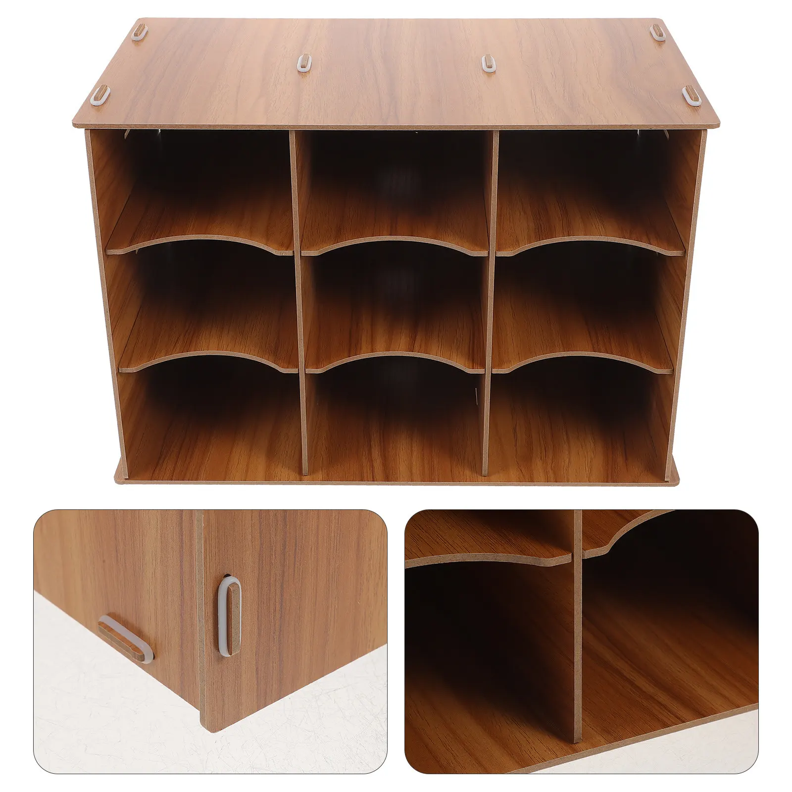 

Настольный органайзер для хранения в скандинавском стиле, деревянный, однотонный, большой, портативный, для офиса, учебы, общежития, для документов