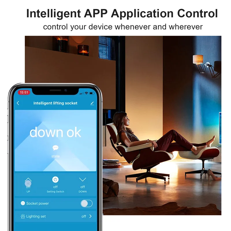 Imagem -06 - Wifi Tomada de Elevação Inteligente Plugues Mais Usb au ue it fr Eua Reino Unido il Interruptor Inteligente com Carga sem Fio Led Controle de Aplicativo