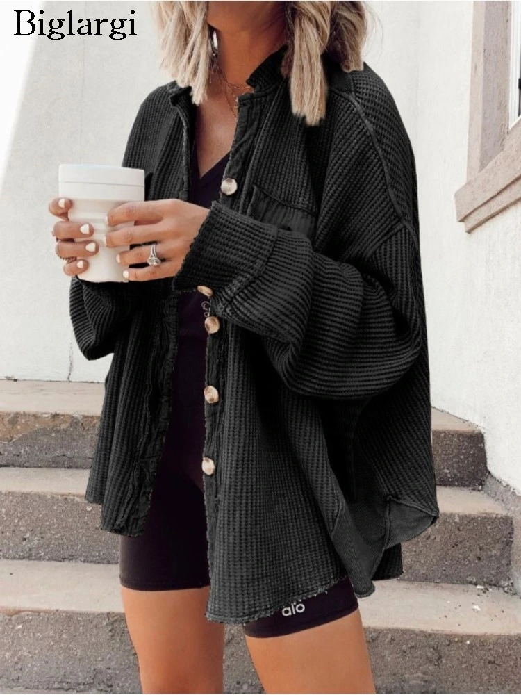 

Autumn Shirts CoatsWomen Casual Loose Pleated Korean Style Ladies Blouses Fashion Woman Shirts Coats