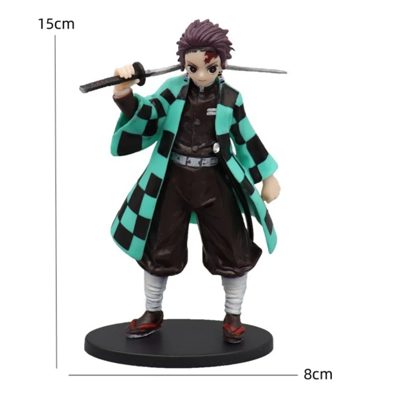 โมเดลนักรบพีวีซี Kamado Tanjiriu ตุ๊กตาขยับแขนขาได้สังหารอสูรกายอนิเมะ