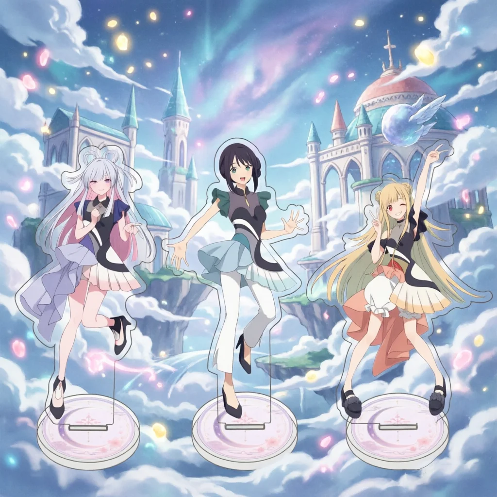 Nuevo Llavero Colgante de Anime Princesa Cósmica Kaguya, Llavero de Coche de Acrílico con Soporte, Regalos para Fans de Yachiyo, Runami, Kaguya, Iroha, Sakayori