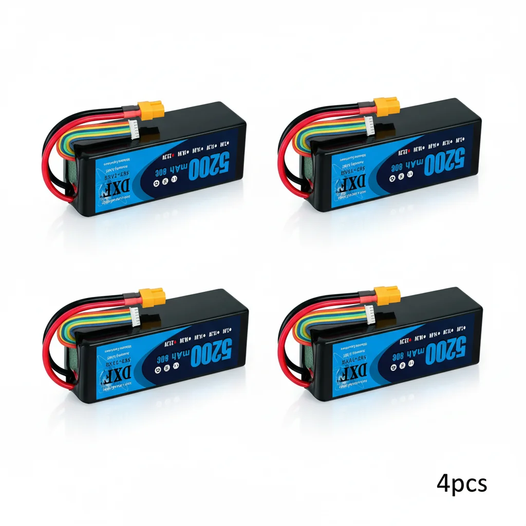 DXF Lipo Batterij 6S 22.2V 3500mAh 4200mAh 5200mAh 7000mAh 10000mAh 80C 100C voor RC Helicopter Drone UAV FPV Boot Tankwagen AUTO