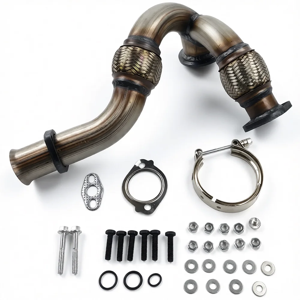 

Turbo Y-Pipe Up Pipe Kit with Hardware for Ford 2003-2007 Super Duty F-250 F-350 F-450 F-550 6.0L Diesel