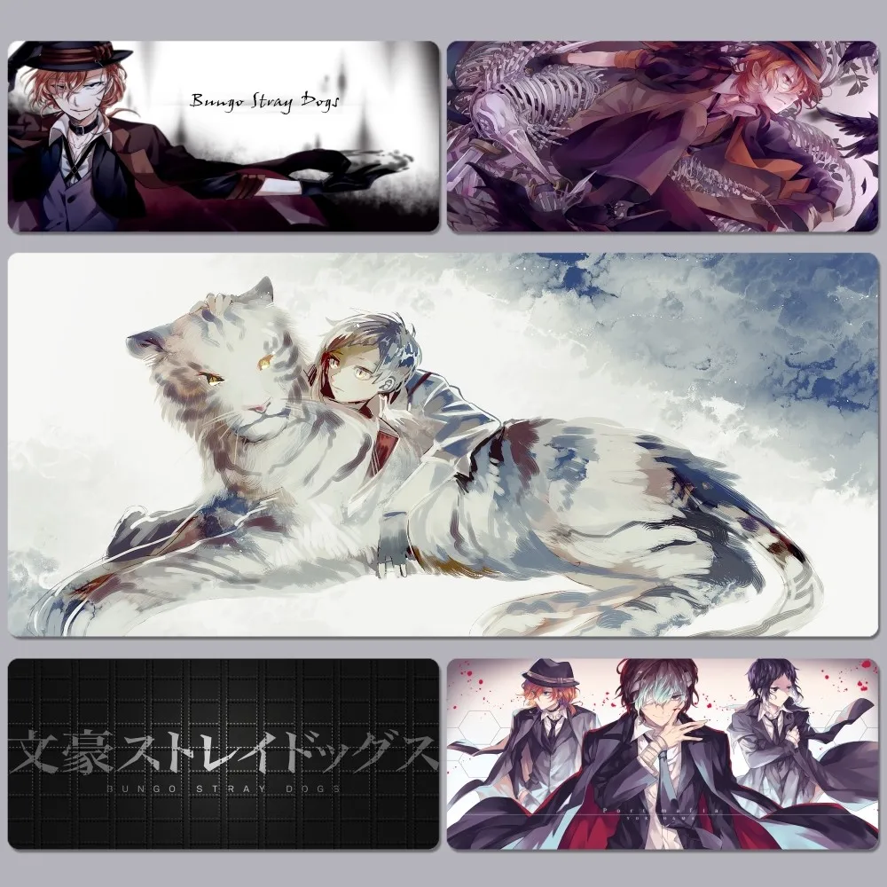 Bungo Stray Dogs Mousepad 90x40cm Big Keyboard Mat Table Mat Students Gamer Desktop Mousepad Gaming Mouse Pad for PC Mouse