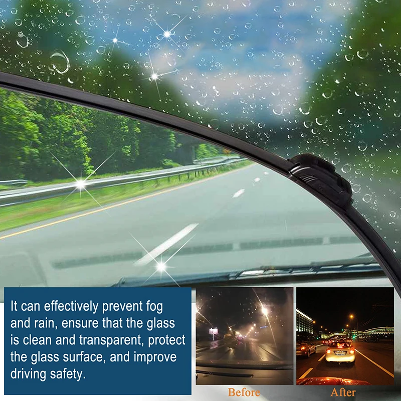 Anti-Rain & Anti-Fog Coating Agent Auto Window Hydrophobic Agent Anti Fog Spray Defogger for Car Windshield Glass Rearview