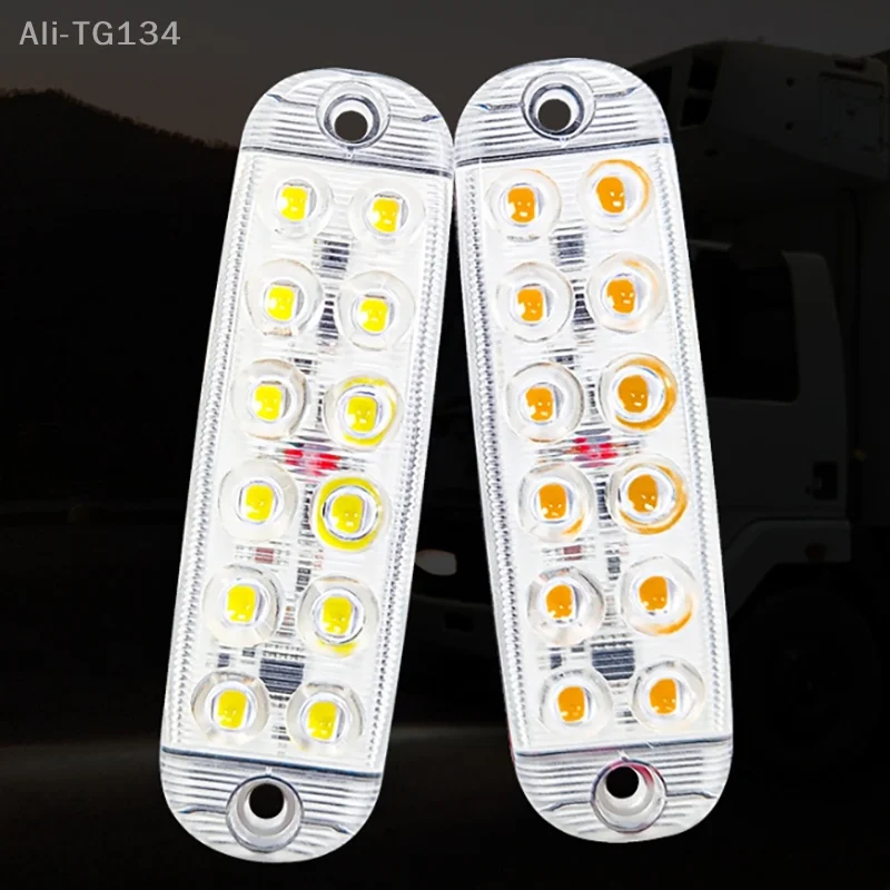 12 LED ستروب أضواء التحذير الجانبية وامض Lightbar سيارة شاحنة مصباح إشارة أضواء المرور 12 فولت-80 فولت مصبغة مصابيح تحذير